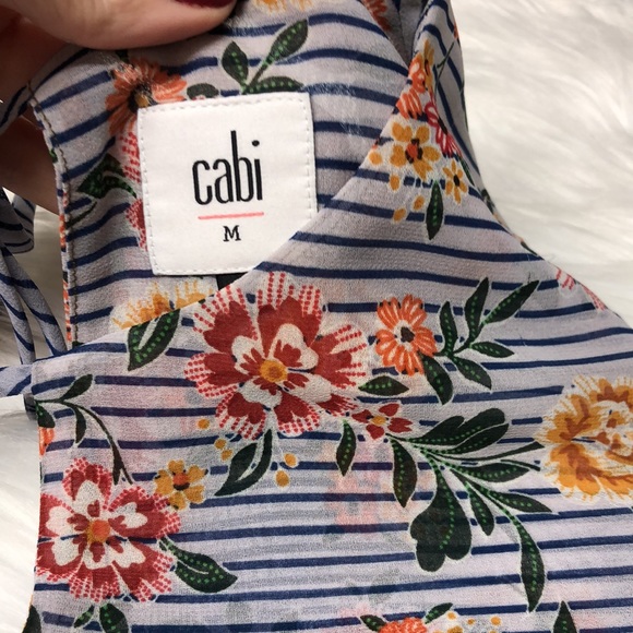 CAbi floral Penelope sleeveless tank #5354 Med - Picture 4 of 8
